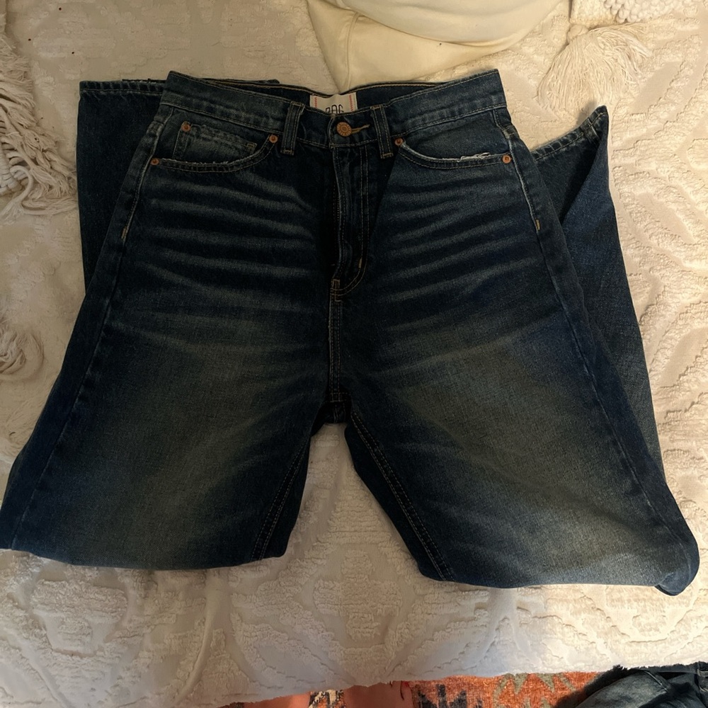 Urban Outfitters Blue Boyfriend Jeans with Vintage-Inspired Fading